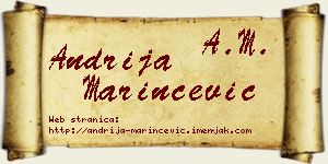 Andrija Marinčević vizit kartica